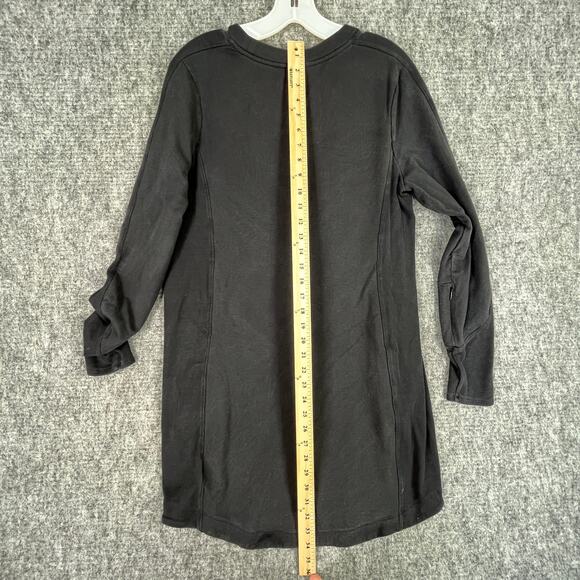 Athleta Dress‎ Womens Medium Black Balance Semi Fitted Above Knee Crew Neck - Picture 8 of 9